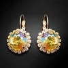 Diamond Sky Jewelry Auskarai moterims DiamondSky „Glare III (Light Topaz Shimmer)“ su Swarovski kristalais