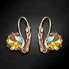 Diamond Sky Jewelry Auskarai moterims DiamondSky „Glory (Light Topaz Shimmer)“ su Swarovski kristalais