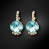 Diamond Sky Jewelry Auskarai moterims DiamondSky „Crete (Aqua Bohemica)“ su Preciosa kristalais