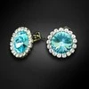 Diamond Sky Jewelry Auskarai moterims DiamondSky „Clarice X (Aqua Bohemica)“ su Preciosa kristalais