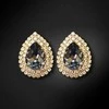 Diamond Sky Jewelry Auskarai moterims DiamondSky „Jasmine (Sidabrinis Night)“ su Swarovski kristalais