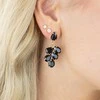 Diamond Sky Jewelry Auskarai moterims DiamondSky „Amber II (Jet)“ su Preciosa kristalais