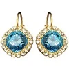 Diamond Sky Jewelry Auskarai moterims DiamondSky „Glare III (Aquamarine Mėlyna)“ su Swarovski kristalais