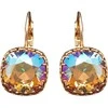 Diamond Sky Jewelry Auskarai moterims DiamondSky „Vintage V (Light Colorado Topaz Shimmer)“ su Swarovski kristalais