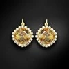 Diamond Sky Jewelry Auskarai moterims DiamondSky „Glare III (Golden Shadow)“ su Swarovski kristalais