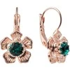 Diamond Sky Jewelry Auskarai moterims DiamondSky „Colorful Splendor (Emerald)“ su Swarovski kristalais