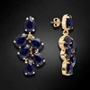 Diamond Sky Jewelry Auskarai moterims DiamondSky „Amber II (Dark Indigo)“ su Preciosa kristalais