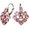 Diamond Sky Jewelry Auskarai moterims DiamondSky „Splendor II (Light Rose)“ su Swarovski kristalais