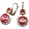 Diamond Sky Jewelry Auskarai moterims DiamondSky „Clarice VI (Rose Peach)“ su Swarovski kristalais