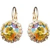 Diamond Sky Jewelry Auskarai moterims DiamondSky „Glare III (Light Topaz Shimmer)“ su Swarovski kristalais