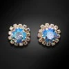 Diamond Sky Jewelry Auskarai moterims DiamondSky „Glory III (Light Sapphire Shimmer)“ su Swarovski kristalais