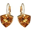 Diamond Sky Jewelry Auskarai moterims DiamondSky „Bermuda Triangle (Light Colorado Topaz)“ su Swarovski kristalais
