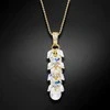 Diamond Sky Jewelry Kaklo papuošalas moterims DiamondSky "Flamenco (Aurora Borealis)" su Swarovski kristalais