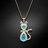 Diamond Sky Jewelry Kaklo papuošalas moterims DiamondSky "Solar Cat (Aurora Borealis)" su Swarovski kristalais