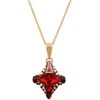 Diamond Sky Jewelry Kaklo papuošalas moterims DiamondSky "Crystal Rhombus II (Light Siam Metallic Light Gold)" su Swarovski kristalais