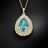 Diamond Sky Jewelry Kaklo papuošalas moterims DiamondSky "Jasmine (Aquamarine)" su Swarovski kristalais