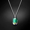 Diamond Sky Jewelry Kaklo papuošalas moterims DiamondSky "Symbiosis (Emerald Scarabaeus Greeen)" su Swarovski kristalais