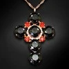 Diamond Sky Jewelry Kaklo papuošalas moterims DiamondSky "Glamour (Graphite / Light Siam)" su Swarovski kristalais