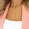 Diamond Sky Jewelry Kaklo papuošalas moterims DiamondSky "Amber II (Light Rose)" su Preciosa kristalais