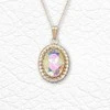 Diamond Sky Jewelry Kaklo papuošalas moterims DiamondSky "Solar Illusion (Aurore Borealis)" su Swarovski kristalais
