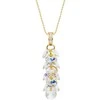 Diamond Sky Jewelry Kaklo papuošalas moterims DiamondSky "Flamenco (Aurora Borealis)" su Swarovski kristalais