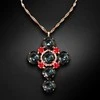 Diamond Sky Jewelry Kaklo papuošalas moterims DiamondSky "Glamour (Graphite / Light Siam)" su Swarovski kristalais