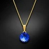 Diamond Sky Jewelry Kaklo papuošalas moterims DaimondSky Clarice II (Sapphire) su Swarovski kristalais