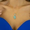 Diamond Sky Jewelry Kaklo papuošalas moterims DiamondSky "Amber II (Aqua Bohemica)" su Preciosa kristalais