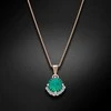 Diamond Sky Jewelry Kaklo papuošalas moterims Diamond Sky "Clarice V (Emerald)" su Preciosa™ kristalais
