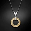 Diamond Sky Jewelry Kaklo papuošalas moterims DiamondSky "Cosmic Ring (Golden Shadow)" su Swarovski kristalais