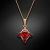 Diamond Sky Jewelry Kaklo papuošalas moterims DiamondSky "Crystal Rhombus II (Light Siam Metallic Light Gold)" su Swarovski kristalais
