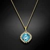 Diamond Sky Jewelry Kaklo papuošalas moterims DiamondSky Glare III (Aqua) su Swarovski kristalais
