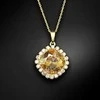 Diamond Sky Jewelry Kaklo papuošalas moterims DiamondSky Glare III (Golden Shadow) su Swarovski kristalais