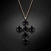 Diamond Sky Jewelry Kaklo papuošalas moterims DiamondSky "Uni (Jet)" su Swarovski kristalais