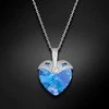 Diamond Sky Jewelry Kaklo papuošalas moterims DiamondSky "Cupid (Aquamarine AB)" su Swarovski kristalais