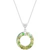 Diamond Sky Jewelry Kaklo papuošalas moterims DiamondSky "Cosmic Ring (Luminous Žalias)" su Swarovski kristalais