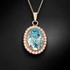 Diamond Sky Jewelry Kaklo papuošalas moterims DiamondSky "Solar Illusion (Sidabrinis Night)" su Swarovski kristalais