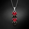 Diamond Sky Jewelry Kaklo papuošalas moterims DiamondSky "Flamenco (Scarlet / Jet)" su Swarovski kristalais