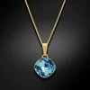 Diamond Sky Jewelry Kaklo papuošalas moterims DiamondSky Glare IV (Aquamarine Mėlyna) su Swarovski kristalais