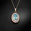 Diamond Sky Jewelry Kaklo papuošalas moterims DiamondSky "Solar Illusion (Sidabrinis Night)" su Swarovski kristalais