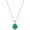 Diamond Sky Jewelry Kaklo papuošalas moterims Diamond Sky "Clarice V (Emerald)" su Preciosa™ kristalais