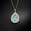 Diamond Sky Jewelry Kaklo papuošalas moterims DiamondSky "Jasmine (Aquamarine)" su Swarovski kristalais
