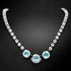 Diamond Sky Jewelry Kaklo papuošalas moterims DiamondSky „Glare (Aurore Boreale)“ su Swarovski kristalais