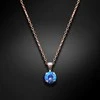 Diamond Sky Jewelry Kaklo papuošalas moterims DiamondSky Juno (Light Sapphire Shimmer) su Swarovski kristalais