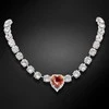 Diamond Sky Jewelry Kaklo papuošalas moterims DiamondSky „Saint Valentine II (Raudona Magma)“ su Swarovski kristalais