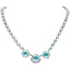 Diamond Sky Jewelry Kaklo papuošalas moterims DiamondSky „Glare (Aurore Boreale)“ su Swarovski kristalais