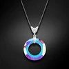 Diamond Sky Jewelry Kaklo papuošalas moterims DiamondSky "Cosmic Ring (Aurora Borealis)" su Swarovski kristalais
