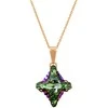 Diamond Sky Jewelry Kaklo papuošalas moterims DiamondSky "Crystal Rhombus II (Peridot Scarabaeus Žalias)" su Swarovski kristalais