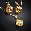 Diamond Sky Jewelry Komplektas "Akinantis spindesys IV (Golden Shadow)" su Swarovski kristalais