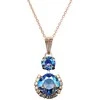 Diamond Sky Jewelry Papuošalų rinkinys moterims DiamondSky "Clarice VI (Light Sapphire Shimmer)" su Swarovski kristalais